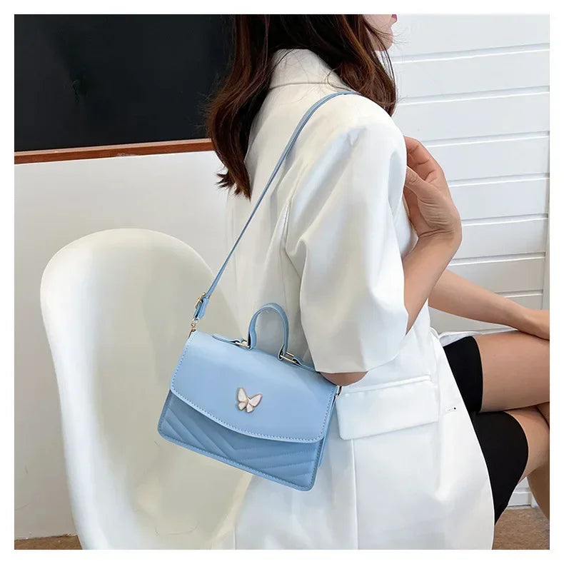 PU Versatile and Fashionable Portable Small Square Bag Single Shoulder Crossbody Bag Luxury Designer Handbag Women's Bags
