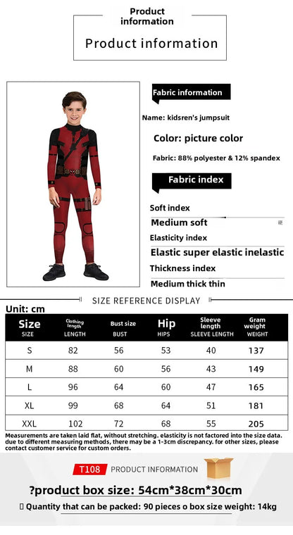 Halloween Adult Show Costume Marvel Costumes Deadpool Wolverine Play Costumes Slim Jumpsuit