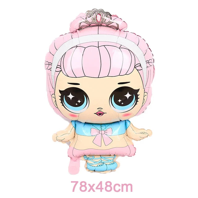 LO&amp;Ling-Cartoon Theme Party Decoration, Disposable Tableware, Hanging Banner, Whistle Mask, Baby Shower, Photo Prop, Girl Birthday 