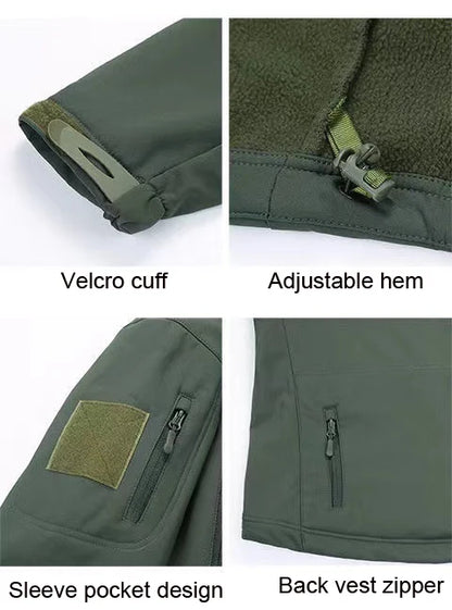 Chaquetas SoftShell de invierno para hombre, pantalones tácticos, para acampar, senderismo, caza, pesca, sudaderas de forro polar, abrigos, tallas S-5XL, pantalones cargo para exteriores.