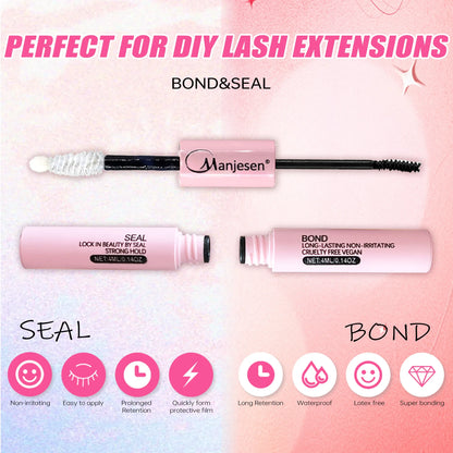 Cílios 200 pçs clusters lash bond & seal ferramentas de maquiagem diy kit de extensão de cílios para colagem cílios colagem cola acessórios