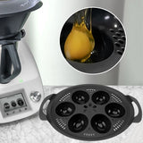 Hervidor de huevos de 6 agujeros para Thermomix TM5 TM6 TM31, olla vaporera para huevos, máquina cazadora furtiva, moldes, cesta de vapor, utensilios de cocina, herramienta