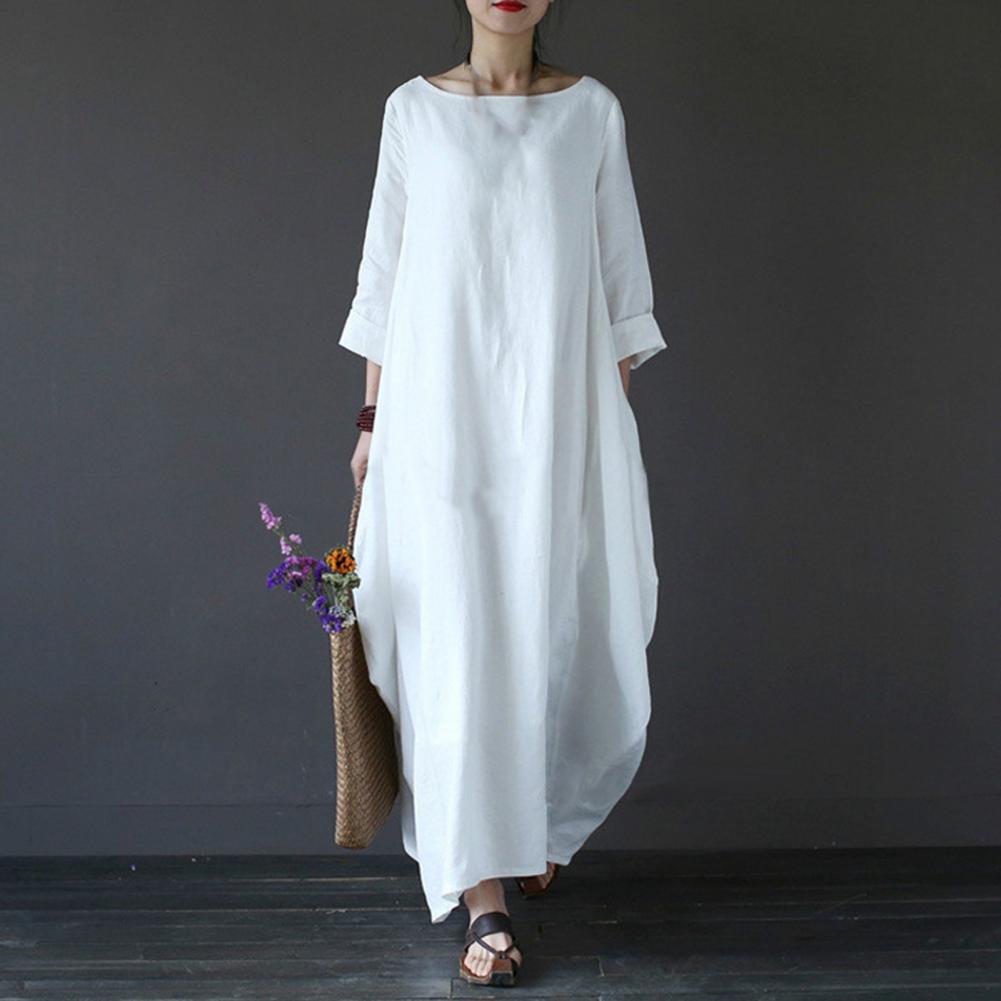 2023 Summer autumn Big Size Dresses Women 4xl 5xl Loose long vintage Dress Boho Shirt Dress Maxi Robe fashion Female
