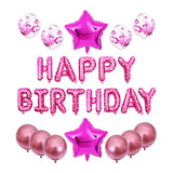 Juego de 25 globos de feliz cumpleaños, guirnaldas de globos con letras de aluminio, banderines, decoración para fiestas de cumpleaños infantiles, baby shower 