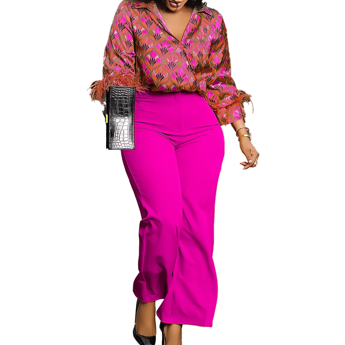 Conjuntos de 2 piezas para mujer, novedad de 2025, conjuntos a juego de talla grande para primavera y verano, conjuntos estampados de dos piezas, top y pantalón, trajes, ropa.