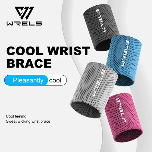 WRELS Cold Wristband Sport Bracers Sweat Towel Cuff Tennis Sweatbands Guard For Basketball Fitness Sweat Absorption Wristband