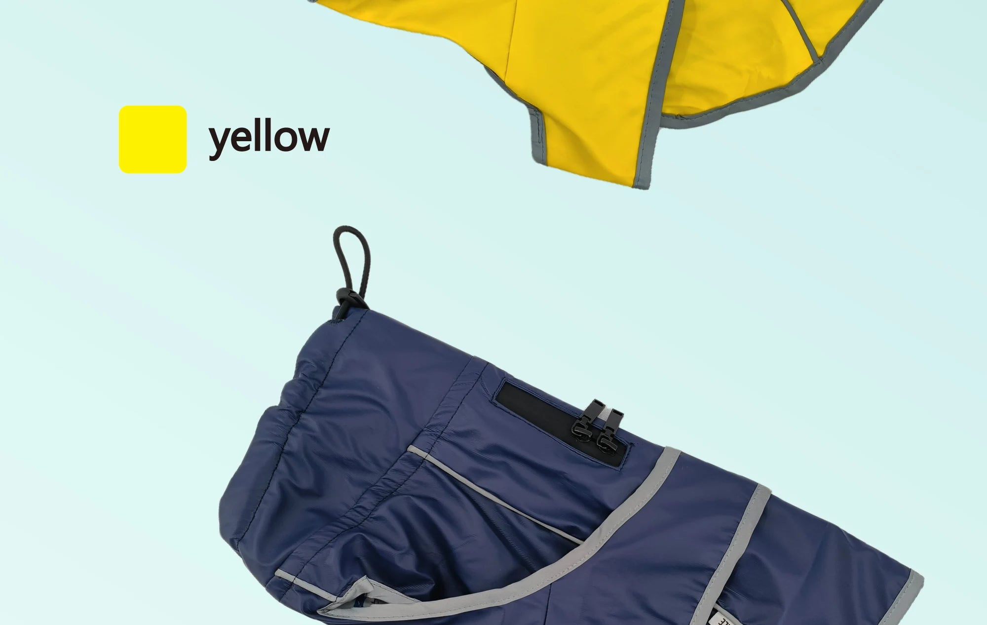 Waterproof Dog Raincoat with Reflective Strips and Adjustable Hood - Red, Yellow, Navy Blue