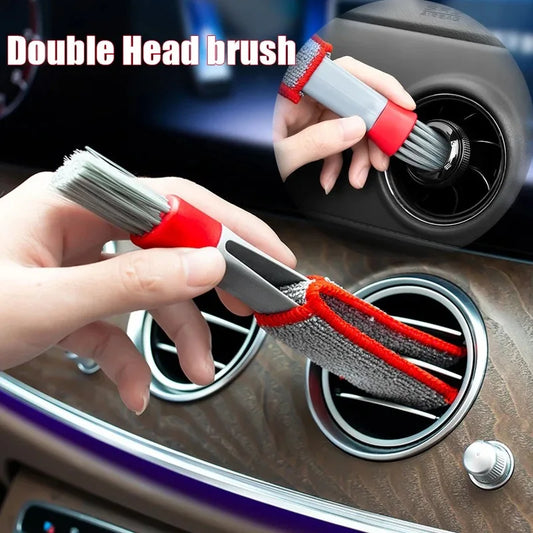 Double Head Dust Removal Brush, Cleaning and Wiping Air Vents in Cars, Deep Cleaning Tools for Car Interiors, 1pc
