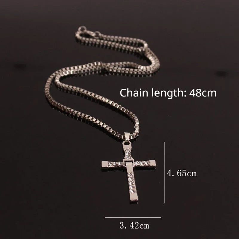 Fast and Furious 6 7 hard gas actor Dominic Toretto / cross necklace pendant,gift for your boyfriend