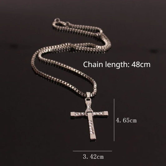Fast and Furious 6 7 hard gas actor Dominic Toretto / cross necklace pendant,gift for your boyfriend