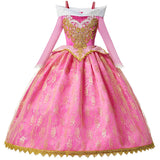 Girls Sleeping Beauty Aurora Cosplay Princess Dress Kids Rapunzel Frozen Elsa Cinderella Costume Party Clothing 2-10 Years
