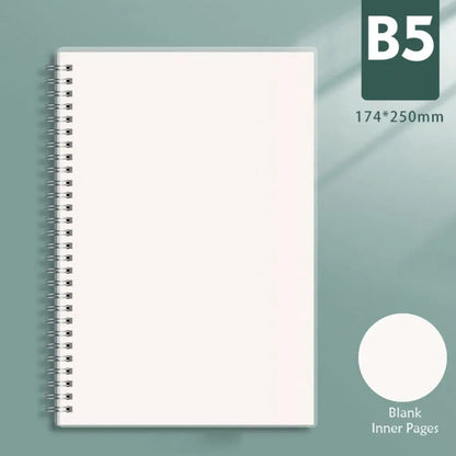 Cuaderno espiral de alta calidad A5/B5/A4 con cuadrículas/líneas horizontales en blanco, bloc de notas con 80 hojas, cuaderno de bocetos, material escolar y de oficina.