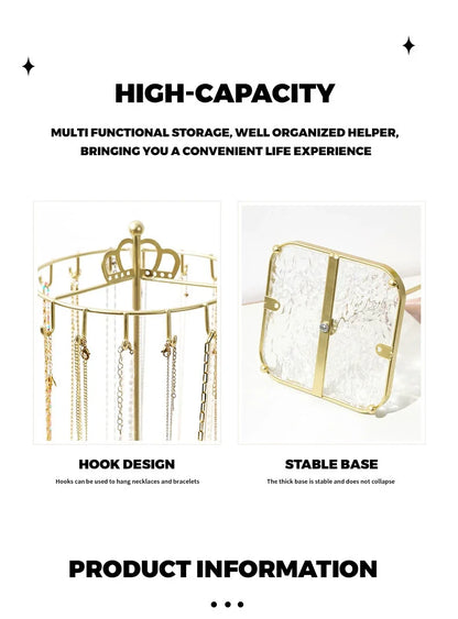 1 creative desktop acrylic base crown jewelry rack suitable for necklace pendants for easy organization and summarization