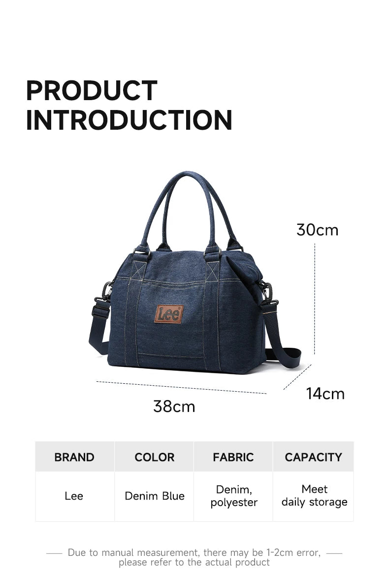 LEE Casual Weekends Overnight Luggage Travel Bag Women Men Waterproof Dry Wet Pockets Duffle Bag Unisex Sport Fitness Gym Bag