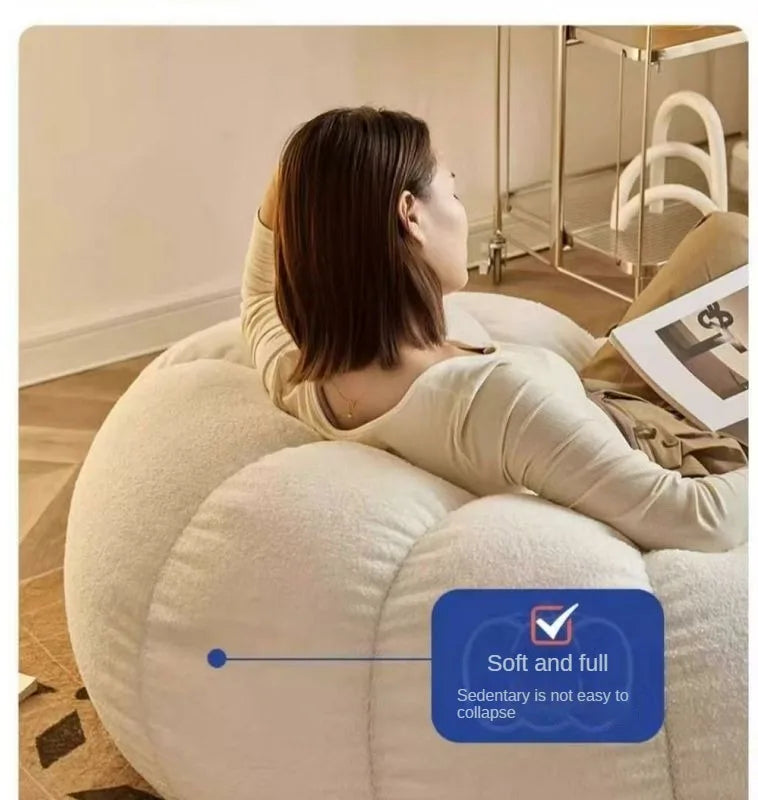 Lazy sofa, small sofa for lying down and sleeping, bedroom balcony leisure chair, cream style lazy chair, tatami chair