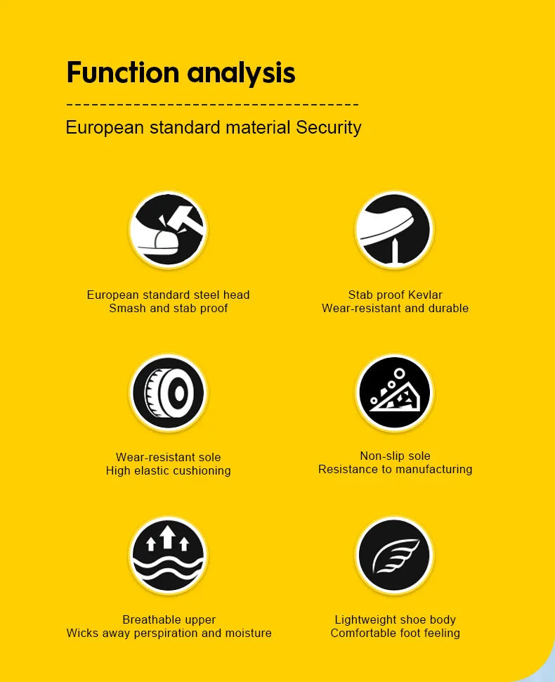 Men Rotating Button Safety Shoes Steel Toe Work Sneakers Indestructible Shoes Puncture-Proof Work Boots Air Cushion Safety Shoes