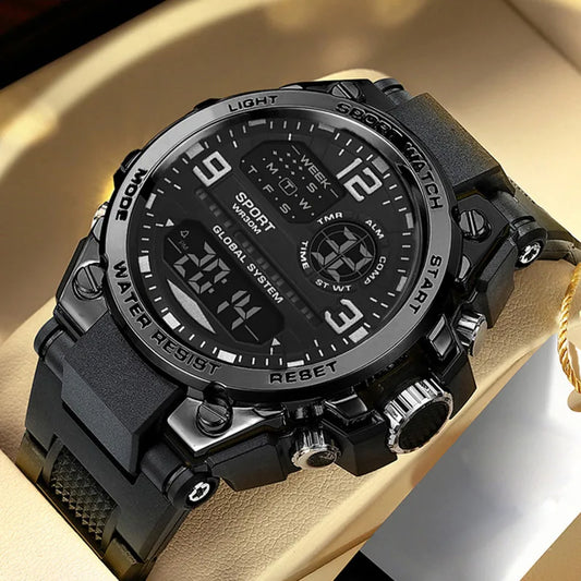 Relojes deportivos impermeables para hombre, relojes electrónicos multifunción, relojes de pulsera anticaídas y con absorción de impactos.