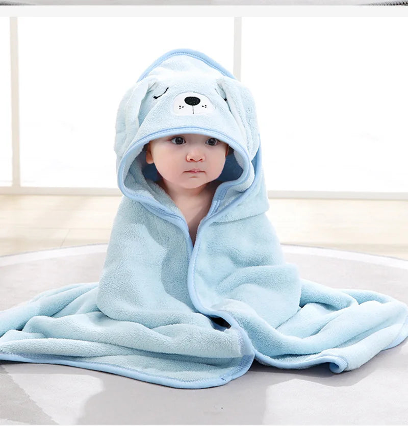 Toallas de baño con dibujos de animales para bebés, suaves y con capucha para recién nacidos, bata de baño para niños pequeños, cálida manta para dormir para niños y niñas.