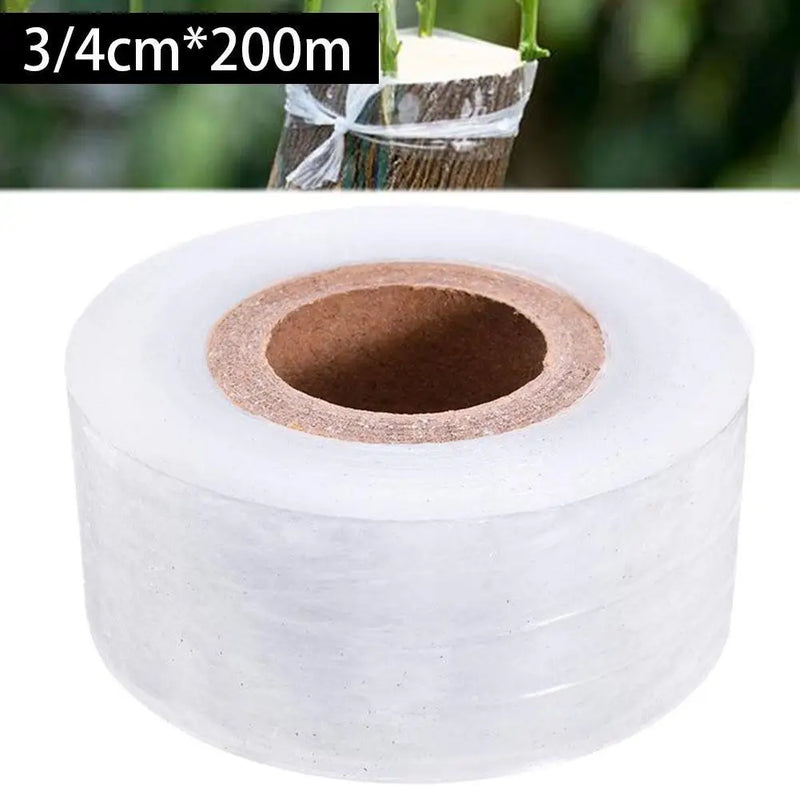 Stretchable auto-adesivo Degradable Nursery Enxerto Tape Roll, transparente, fita vegetal, transparente, poda, 3 4cm x 200m