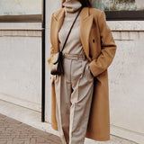 Woolen Cardigan Popular Loose Long Casual Woolen Jacket Coat Overcoat Woolen Suit Versatile Korean Women's Clothing Merad Style