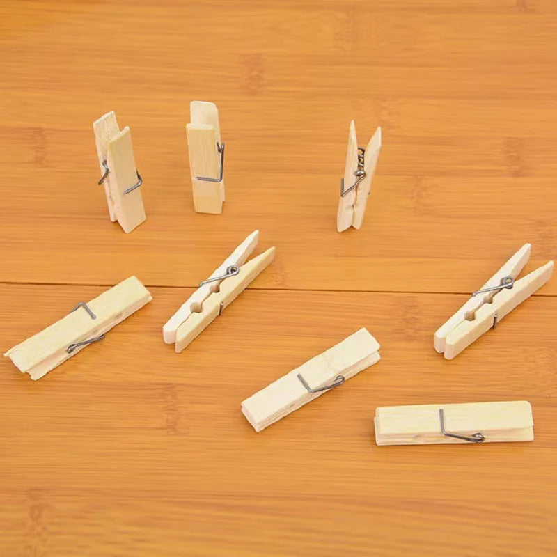 20 pinzas de bambú natural para ropa, pinzas para fotos, pinzas de madera para manualidades, bodas y fiestas, envío directo