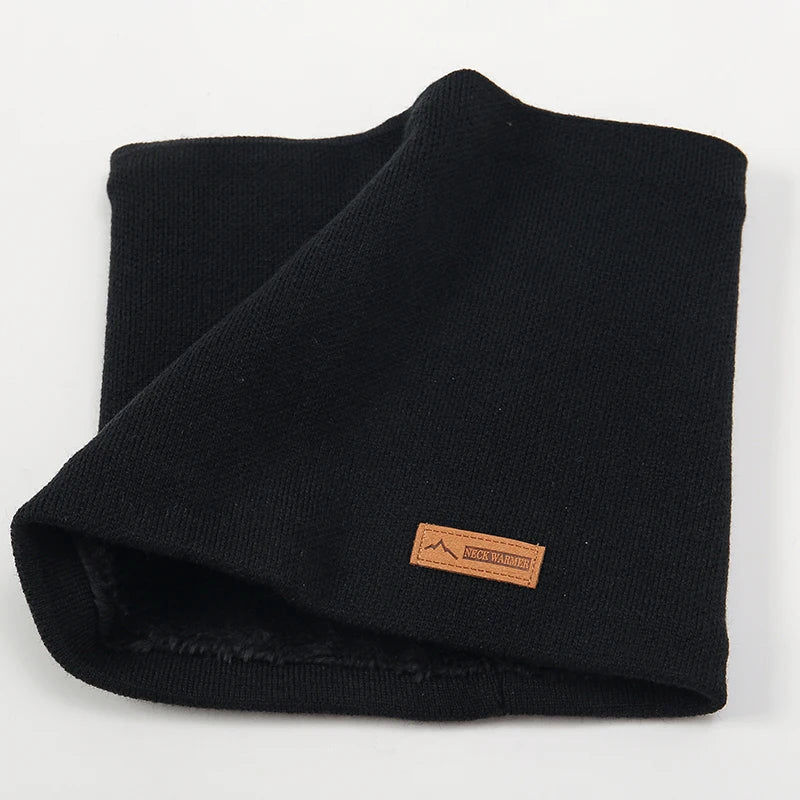Bufanda cálida de invierno 2023 para mujer, de punto, con anillos de felpa, lisa, para hombre y mujer.