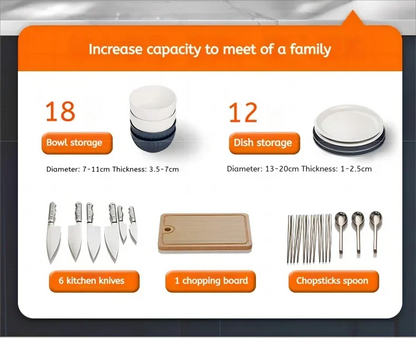 25NEW Dish Drying Rack 2-Tier Compact Kitchen Dish Rack Drainboard Set Large Rust-Proof Dish Drainer with Utensil Holder