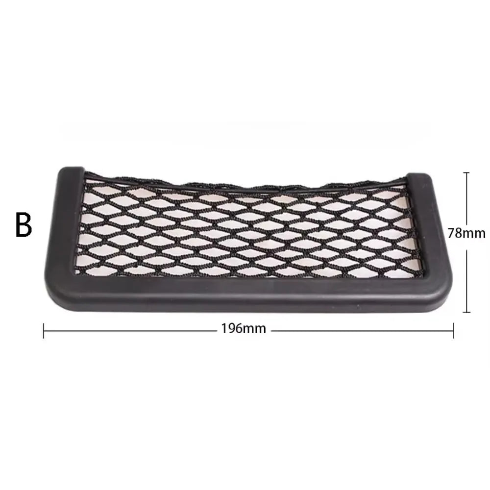 Car Organizer Mesh Storage Bag Net Pocket Mobile Phone Holder Auto Accessories Multi Function Car Storage Net Pocket