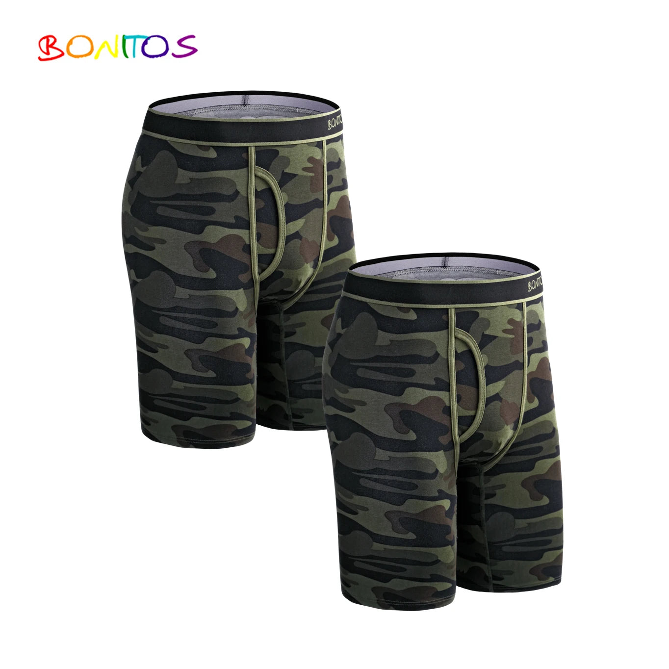 2-pack Long Leg Boxer Shorts Men's Underwear Kit Homme Underpants Boxershorts Slip Underwear for Man Cotton Male Sexy Set Box Gym