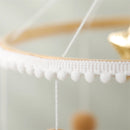 Crib Mobile Bed Bell Wooden Baby Rattles Soft Felt Cartoon Animal Bed Bell Newborn Music Box Hanging Toy Crib Bracket Baby Gifts