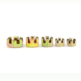 1Pair M10/M12/M14/M16/M20 Hex Slotted Nuts for 50cc-250cc ATV Kart Off-Road Vehicle Quad Bike Rear Axle Ball Joint Parts