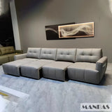 MINGDIBAO Electric Convertible Sofa Bed Italian Genuine Leather Sleeper Couch Multifunction Folding Sofas Beds for Cinema Room