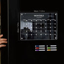 Magnetic Acrylic Dry-Erase Calendar-Clear Planner for Fridge, Ideal Kitchen Organizer for Home & Office with Marker Pen Included