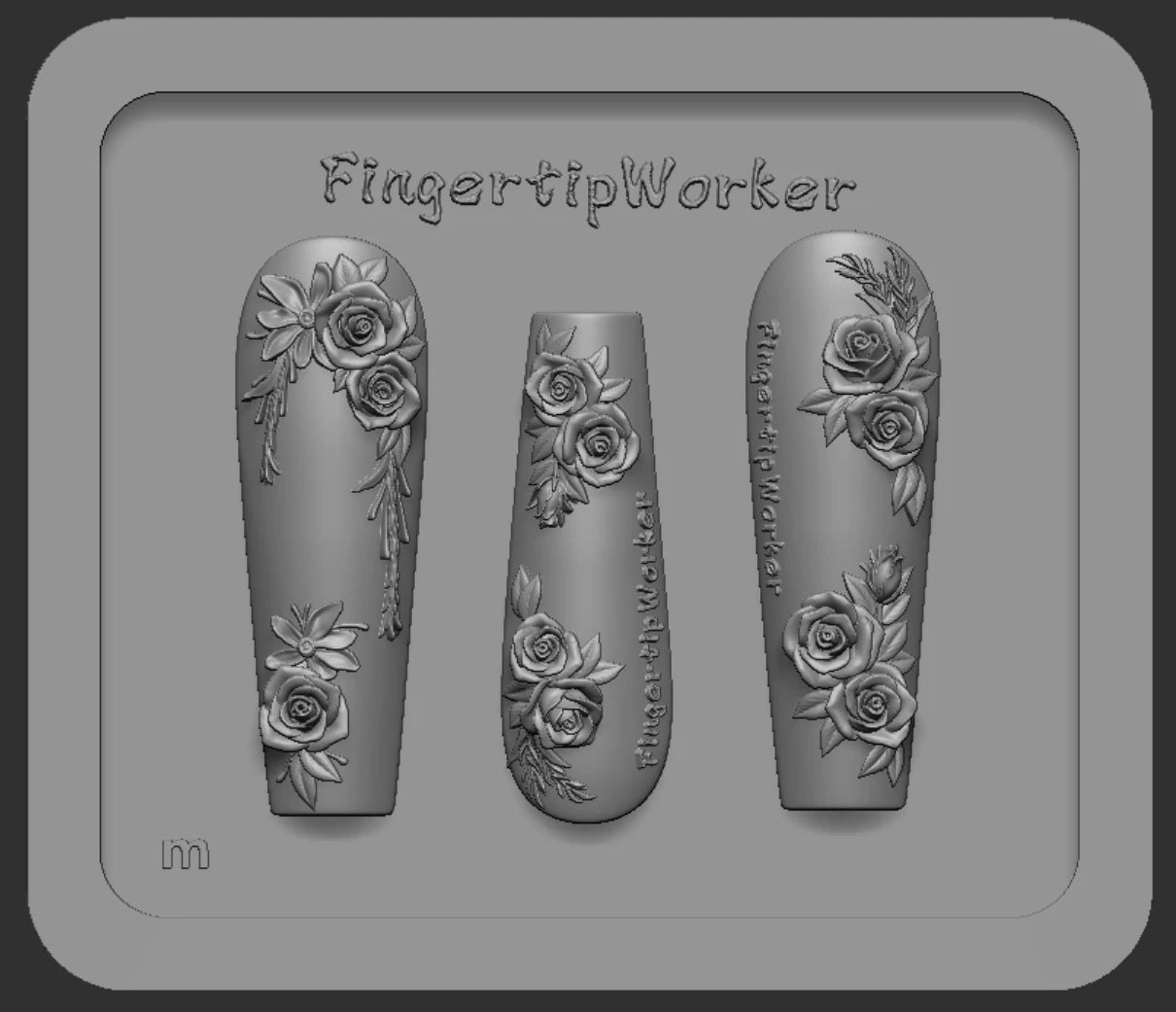 1Pc Chain Ice Flower Fox Spoon Fork Dragon Snake Butterfly 3D Acrylic Mold Nail Art Decorations  DIY Design Silicone Nails Mold
