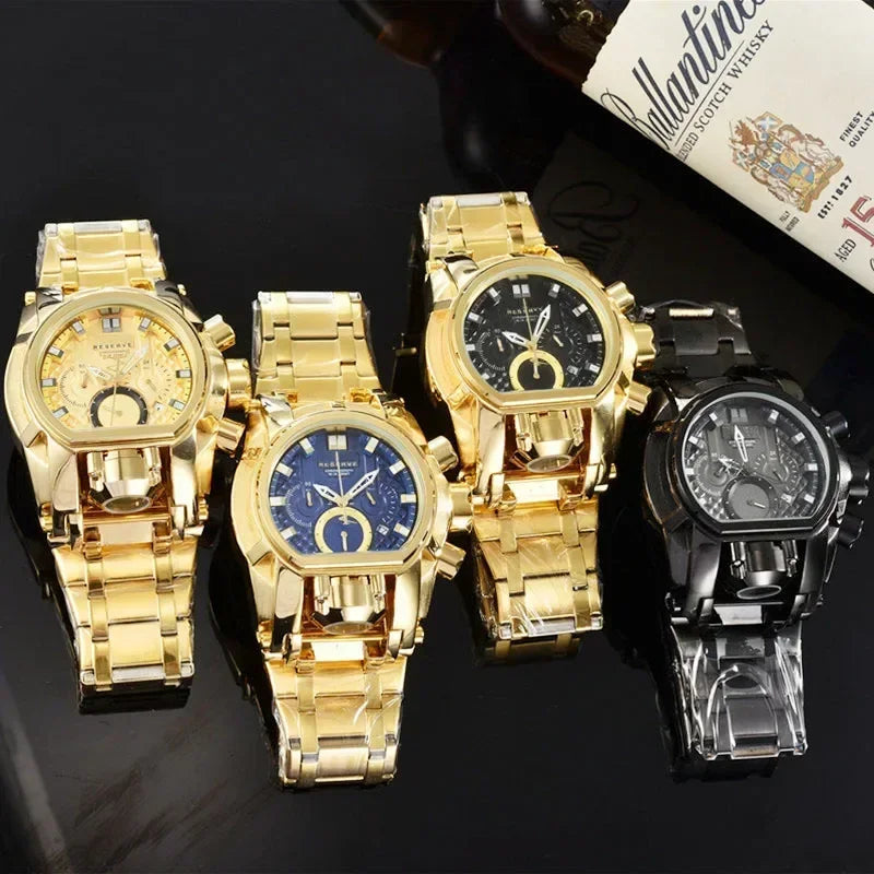 waUndefeated Watches Reserve Bolt Zeus Mens Chronograph INVICTO Luxury Watch Invincible Relógio Masculino for Dropshipping