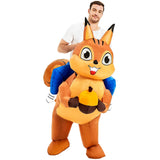 Adult Rooster Inflatable Costume Funny Unicorn Elk Animals Inflatable Suit Halloween Carnival Half Body Blow Up Suit for Cosplay