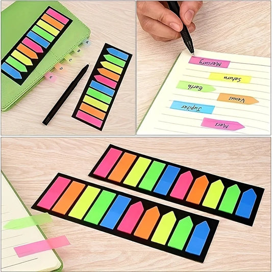 200 Pieces Page Markers Tabs,Colored Sticky Tabs for Books, Notebooks,Index Tabs,Arrow Page Sticky Flags