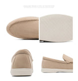 Men's Flat Loafers 2025 Frosted Suede Flat Shoes Comfortable Non-Slip Fashion Loafers Lightweight Trendy Outdoor Casual Shoes