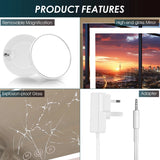 Makeup Mirror with LED Light Bar Dimmable Bluetooth USB Charging port Lighting Cosmetic Mirror for Bathroom Dressing table Wash