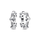 Wave Hoop Earrings for Women,925 Silver Charms,Fits Original Pandora,DIY Jewelry Gift,Hot Sale,New,2024 