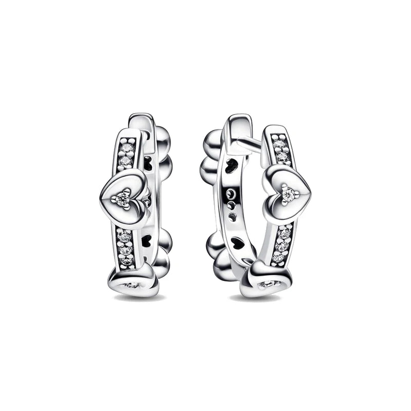 Wave Hoop Earrings for Women,925 Silver Charms,Fits Original Pandora,DIY Jewelry Gift,Hot Sale,New,2024 