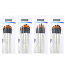 6pcs/set Artist Paint Brushes Two-tone Nylon Tips Artist Paint Brush For Acrylic Oil Watercolor Acrylic Paint Body Face Rock Art