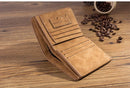 Men's Wallet Leather Billfold Slim Hipster Cowhide Credit Card/ID Holders Inserts Coin Purses Luxury Business Foldable Wallet