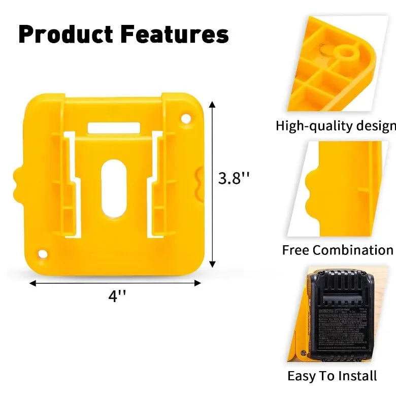 Machine Holder Battery Storage Rack for Dewalt/Makita/Milwaukee 14.4V 18V Li-ion Battery Wall Mount Tool Bracket Fixing