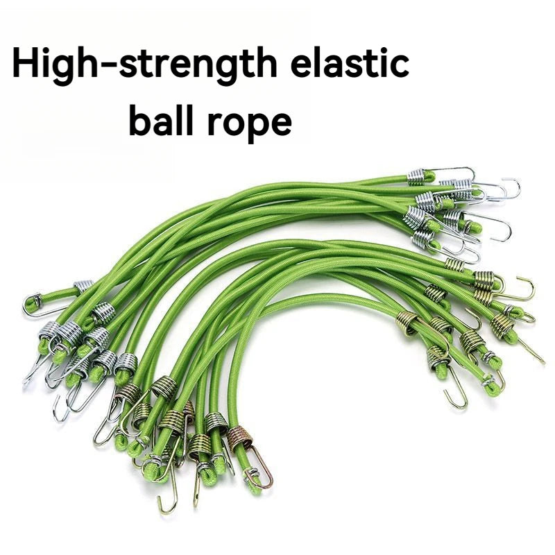 5/10PCS Elastic Luggage Strap with Fixed Socket Small Hook 4mm Latex Mini Rope for Camping Fixed Elastic Cord Accessory