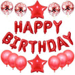 Juego de 25 globos de feliz cumpleaños, guirnaldas de globos con letras de aluminio, banderines, decoración para fiestas de cumpleaños infantiles, baby shower 