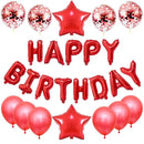 25pcs/set Happy Birthday Balloons Set Foil Letter Balloon Garland Bunting Banners Kids Birthday Party Babay Shower Decoration 