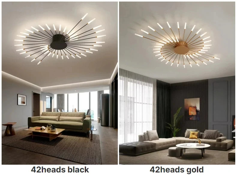 Modern LED Ceiling Lamp Living Room Dining Bedroom Ceiling Chandelier Lights Nordic Fireworks Design Home Decor Indoor Lighting