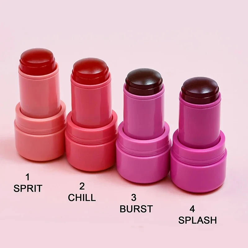 Lápiz labial 3 en 1 con leche, rubor en barra, colorete, agua refrescante, larga duración, acuarela, maquillaje mate multiusos.