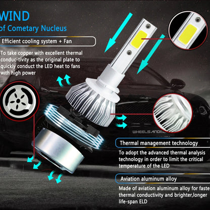 2 bombillas LED C6 H7 para faros delanteros de coche, H10, H4, H8, H9, H11, H13, 9004, 9005, 9006, 9007, 880, H27.